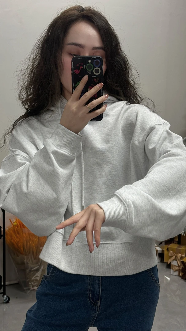 La fleur éternelle｜升级版短款连帽卫衣 休闲长袖时尚宽松卫衣