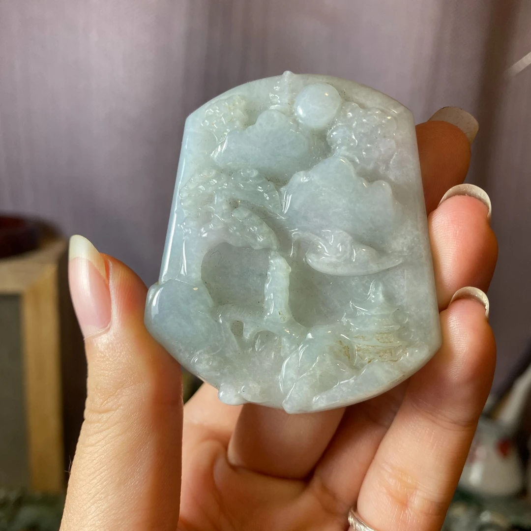 山水牌玉石挂件男女通用