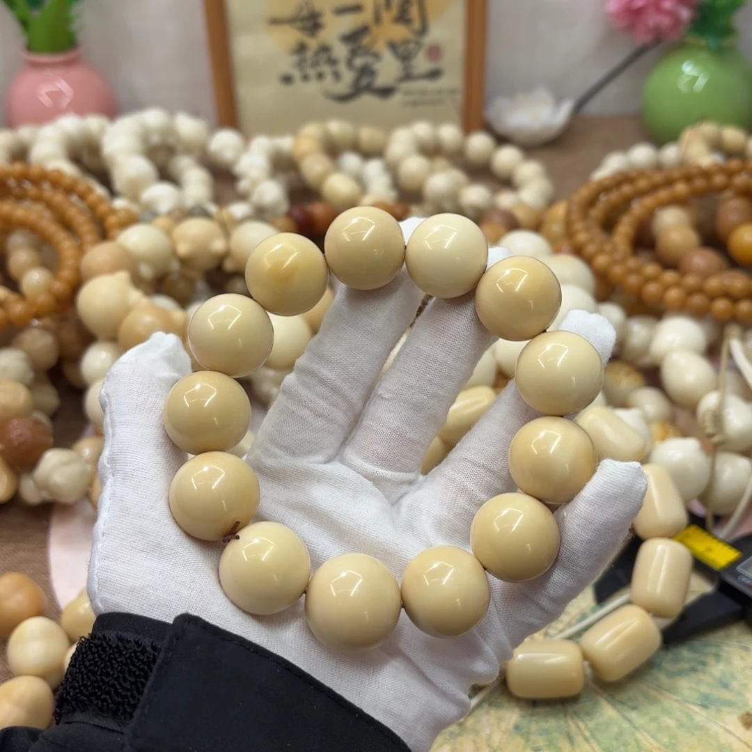 菩提根/象牙果吊坠20干磨瑕疵牙果圆珠375