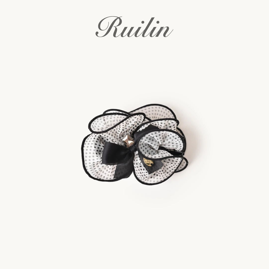 RUILIN【波点花花】发夹气质轻奢优雅百搭