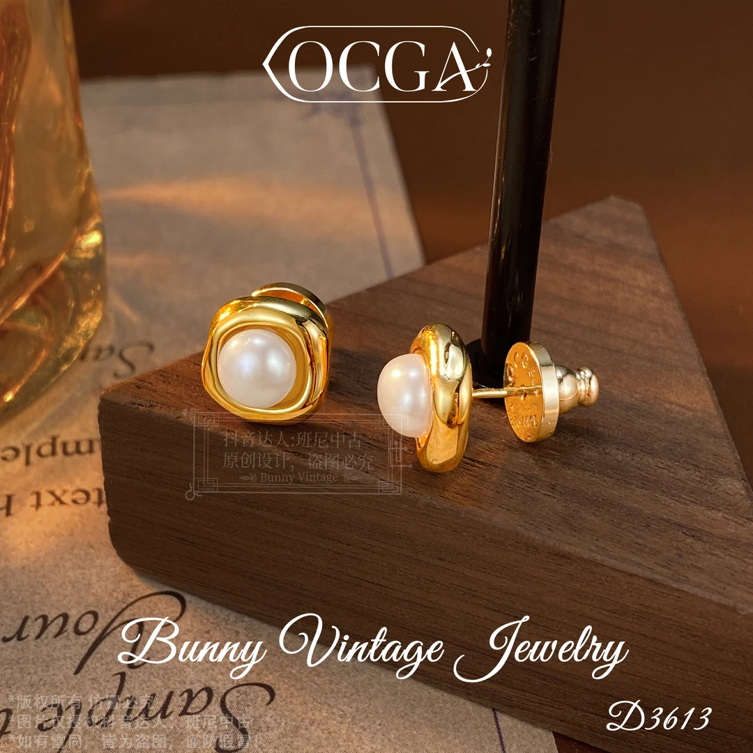 镀K金D3613 法★【巴罗假日】冬OCGA 欧斯伽斯 限定 耳钉