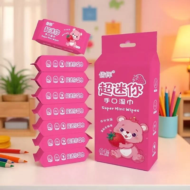 【全国包邮】开学必备好物迷你便携手口湿巾纯水湿巾清洁去污