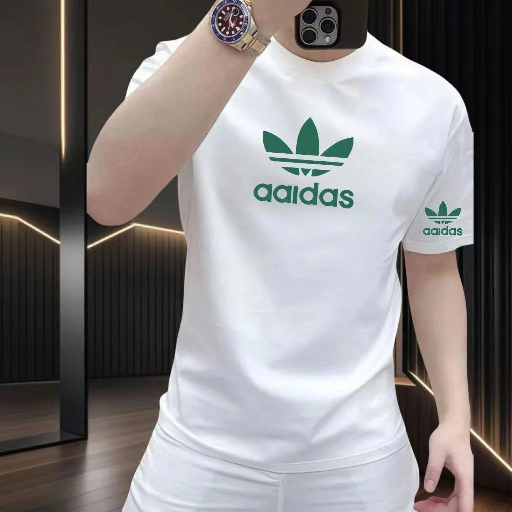 夏季纯棉男版新款潮牌短袖打底衫时尚百搭圆领男上衣