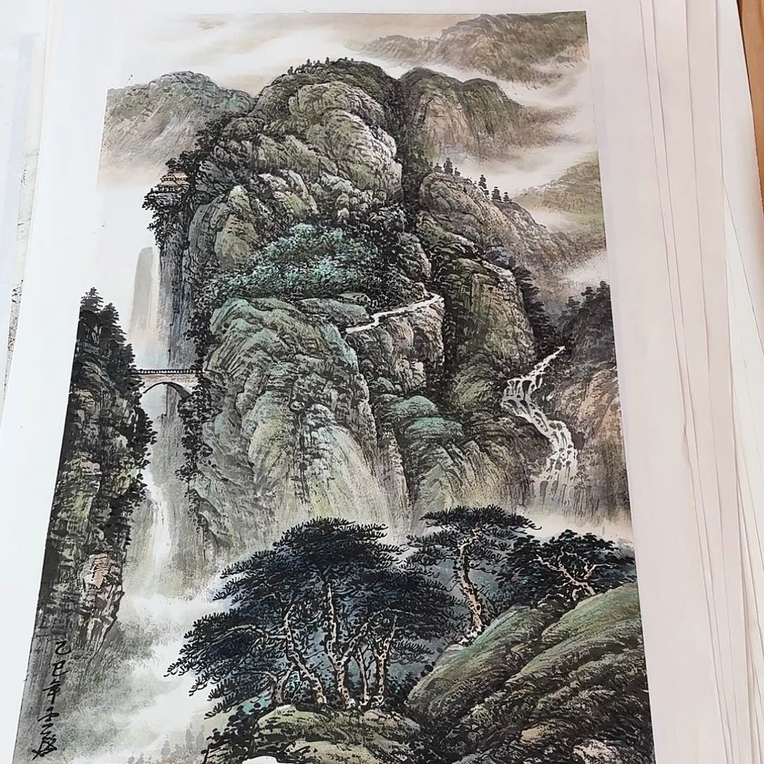 C***E国画三尺整纸手绘作品