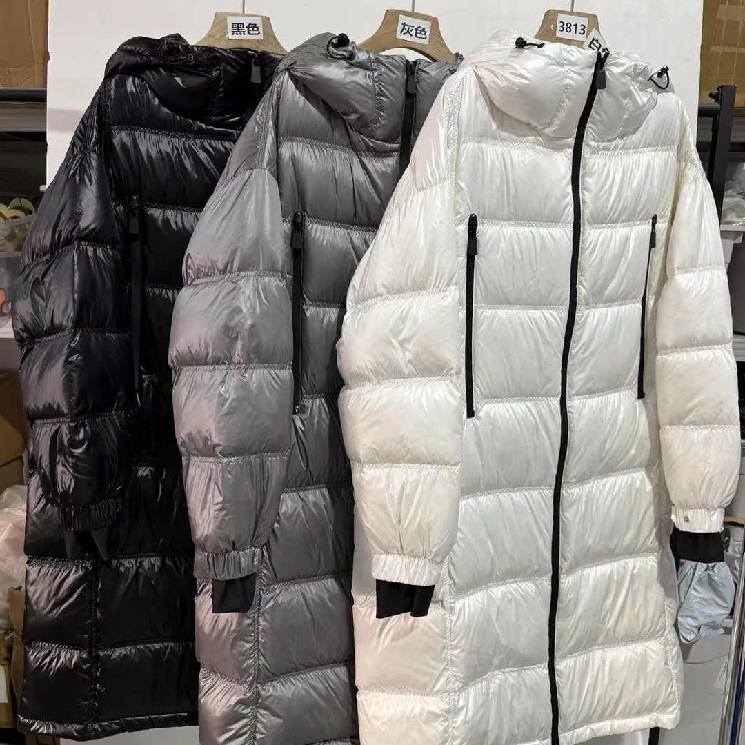 3813号#240328#韩系固定连帽休闲填充宽松外套长款
