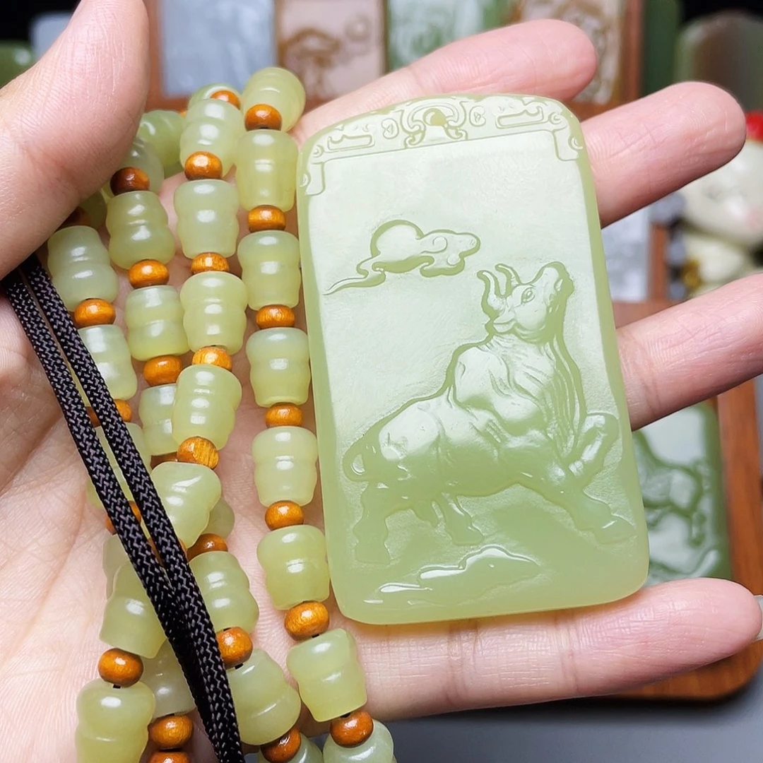 录***哥新疆昆仑山脉料生肖牛