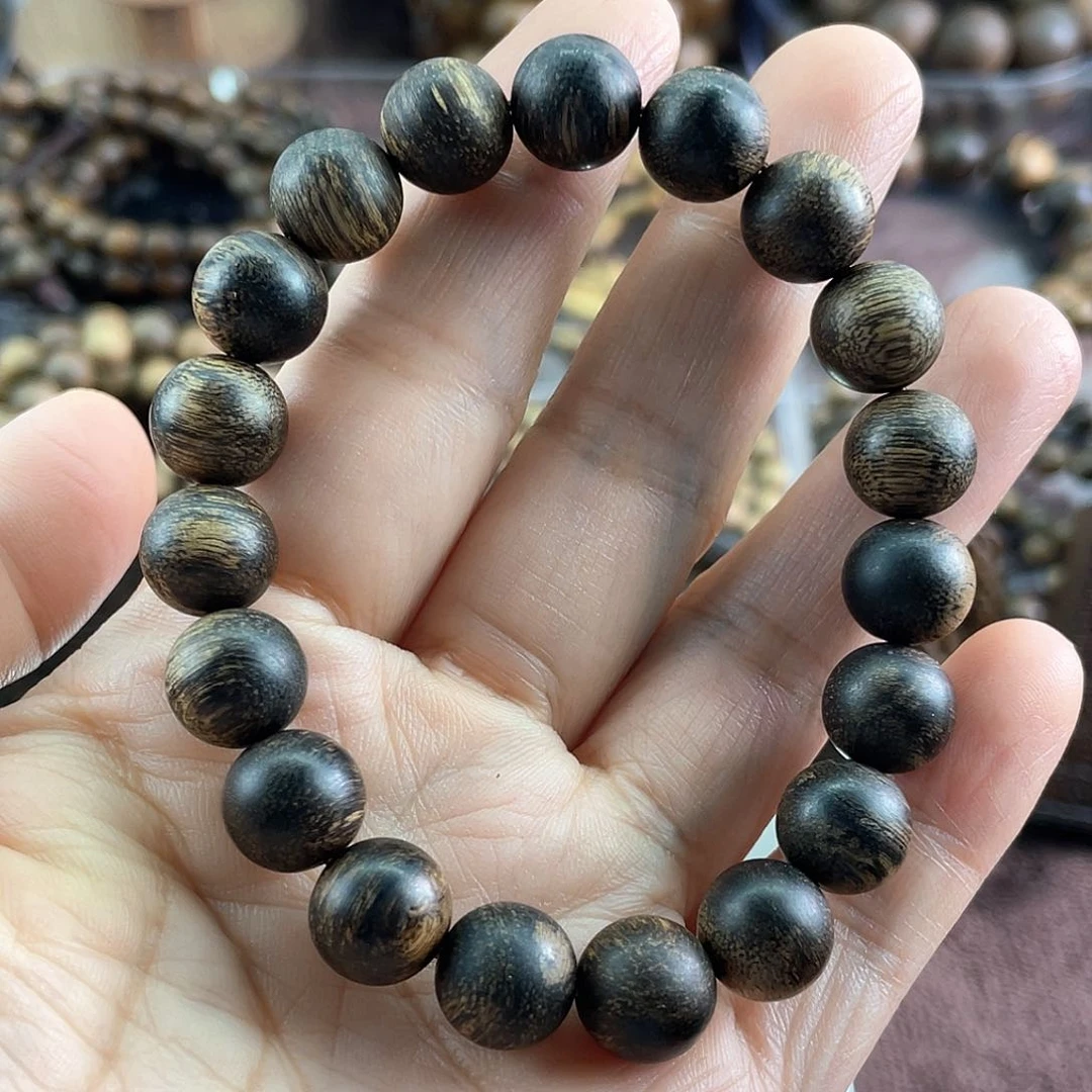 沉香手串自**翔越南芽庄白棋虎斑留疤