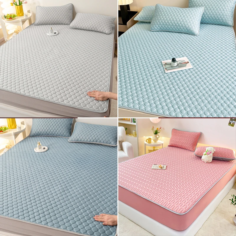 400S欧根丝泰国天然乳胶凉席三件套-颜色不挑