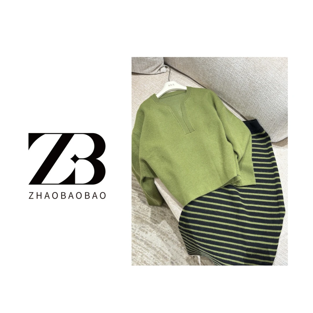 【ZHAOBAOBAO】通勤慵懒风时尚套装套头高领长袖套装