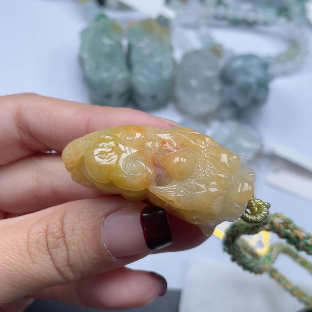 翡翠颈饰未镶嵌空***女纯天然a货缅甸翡翠包邮