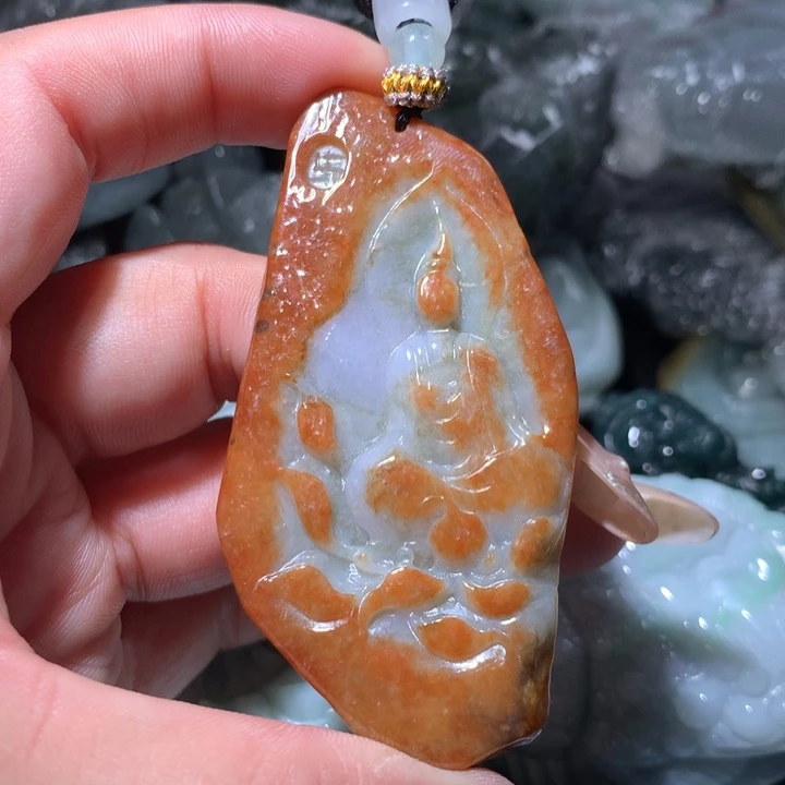 翡翠未镶嵌颈饰保真天然A货翡翠