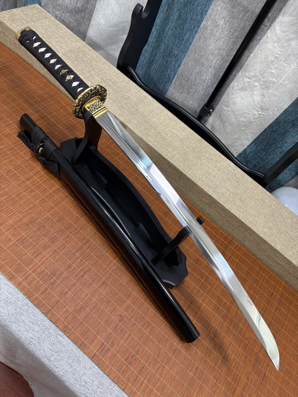 龙泉刀剑（中款武士打刀纯铜小乌丸亮面）未开刃