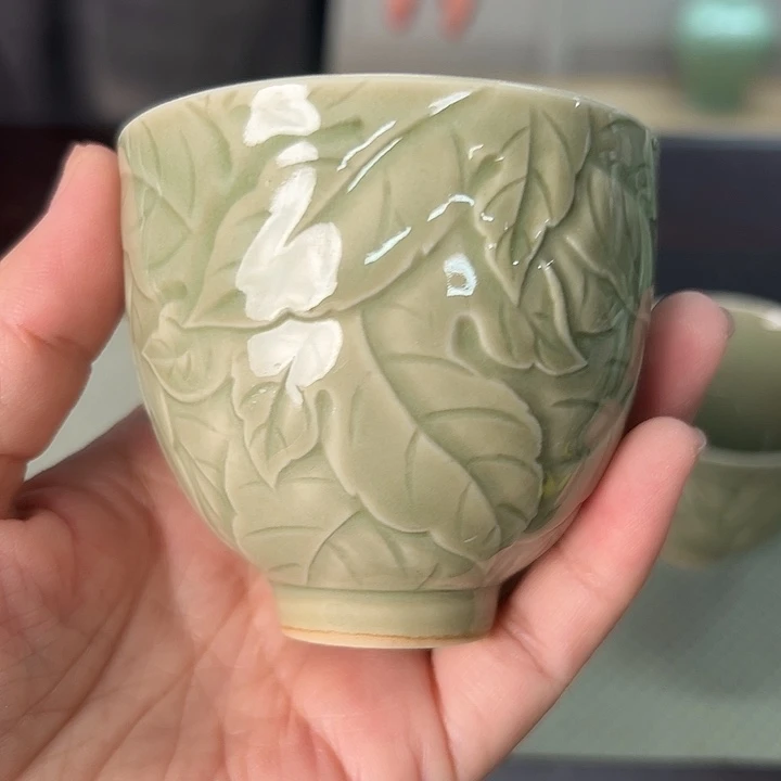 龙泉云间青瓷小米茶器