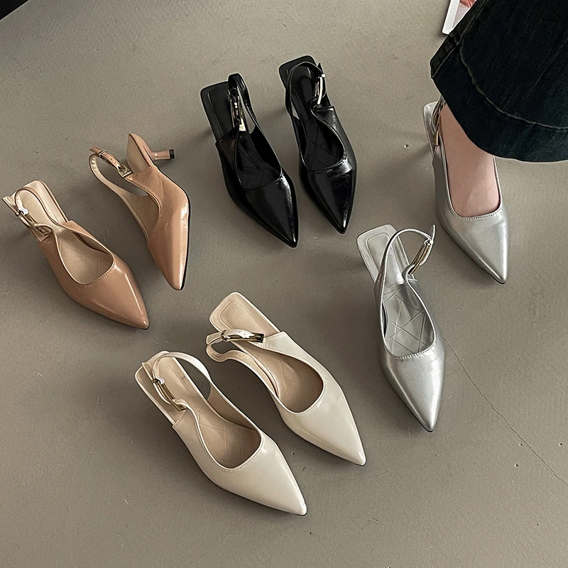 法式小众高级感细跟包头凉鞋女2025春夏简约配裙子季气质高跟单鞋