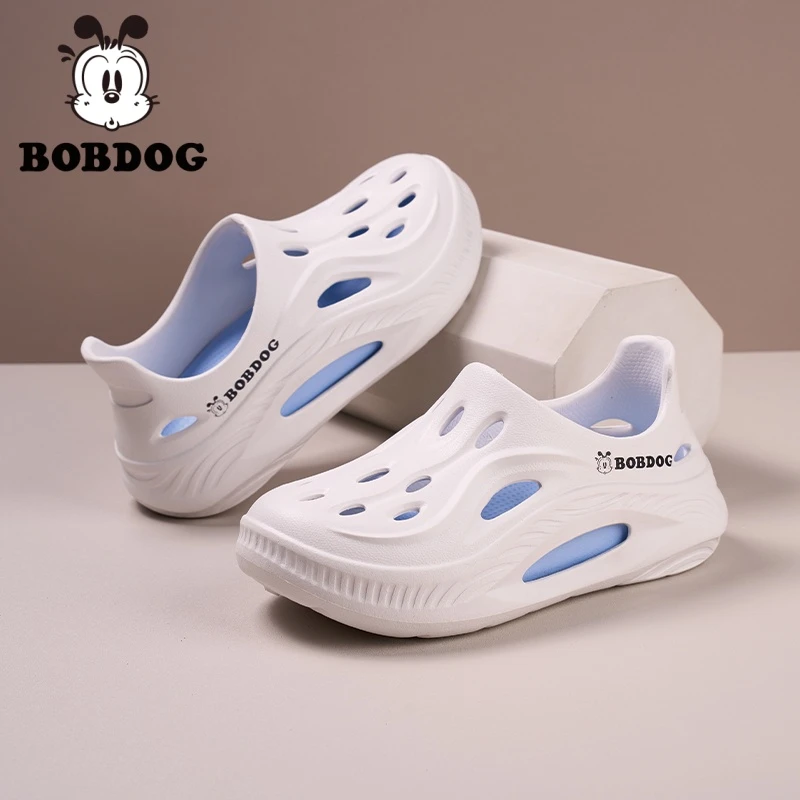 巴布豆儿童洞洞鞋夏季户外新款男童凉鞋厚底防滑软底沙滩鞋女孩