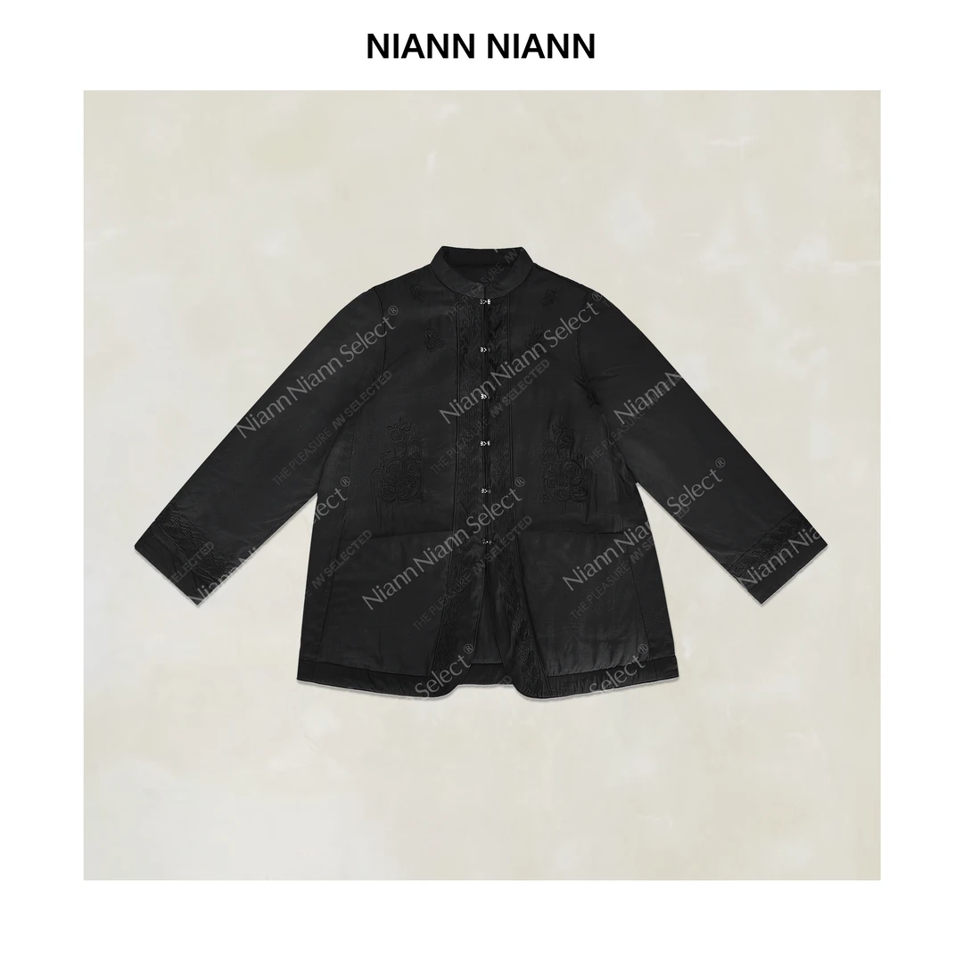 NiannNiann 新品国风立领时尚显瘦新中式重工刺绣棉衣 14662