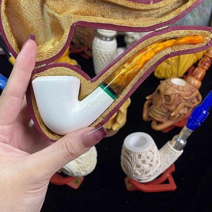 海泡石烟斗大弯斗牛头