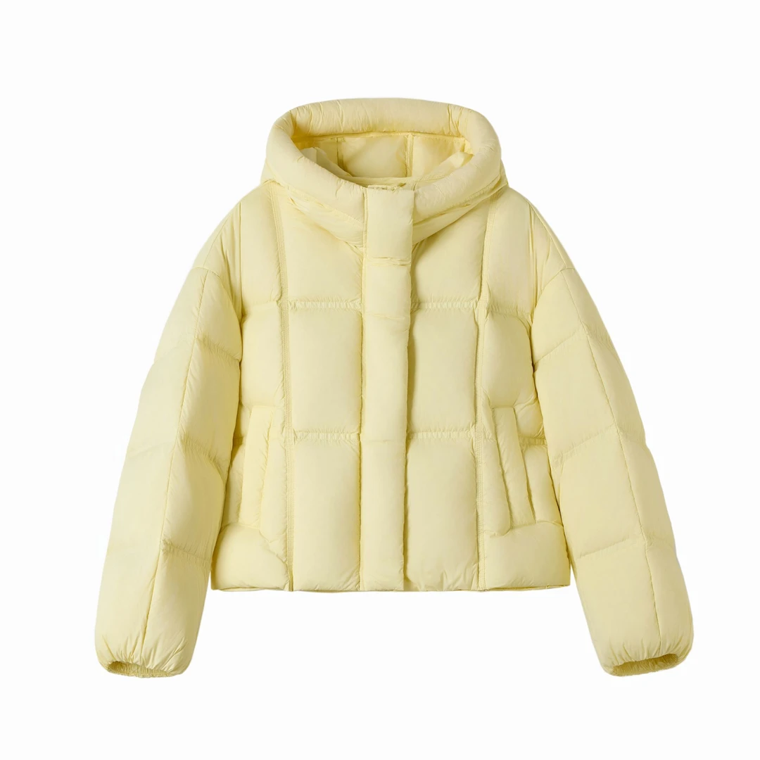 冬季新款莫兰迪色系泡芙感短款羽绒服