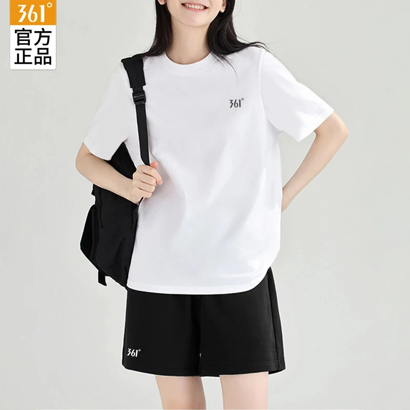 361°运动套装官方正品运动速干t恤新款短裤女士休闲跑步衣服女款