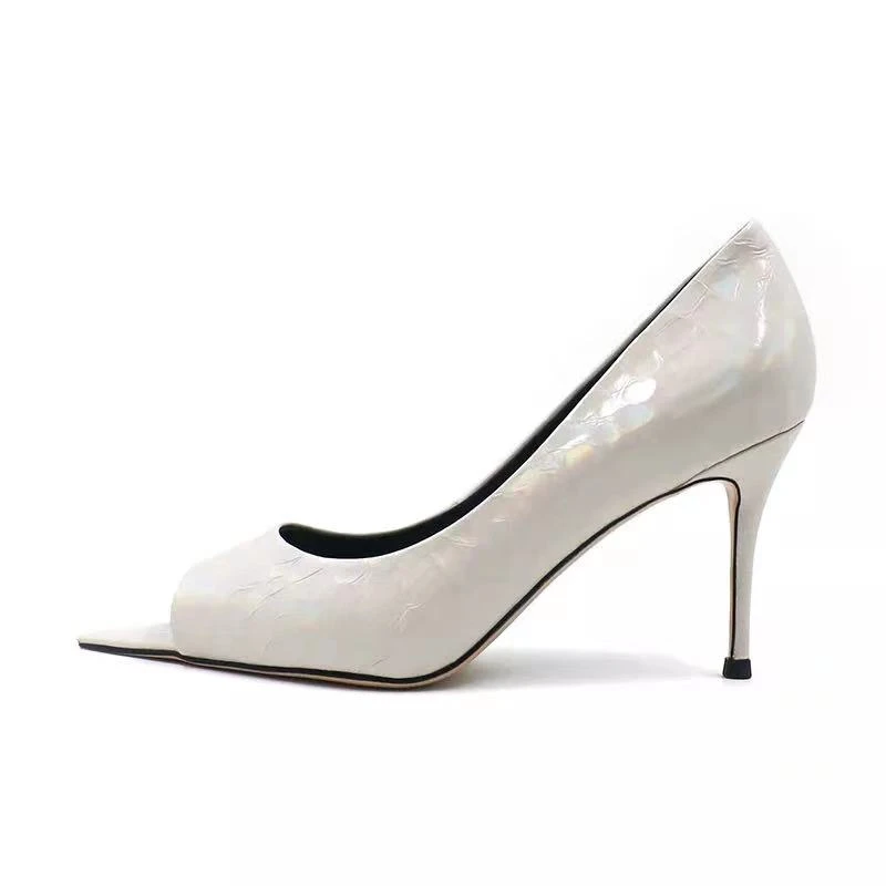 跟高8.5CM定制爆裂纹漆皮高跟鞋c4 1081-22