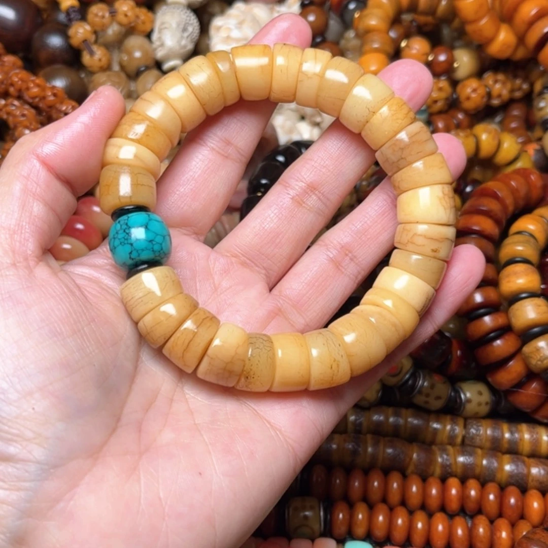 【闪购商品】牛骨手串/手链光*牛骨原色不规则切14