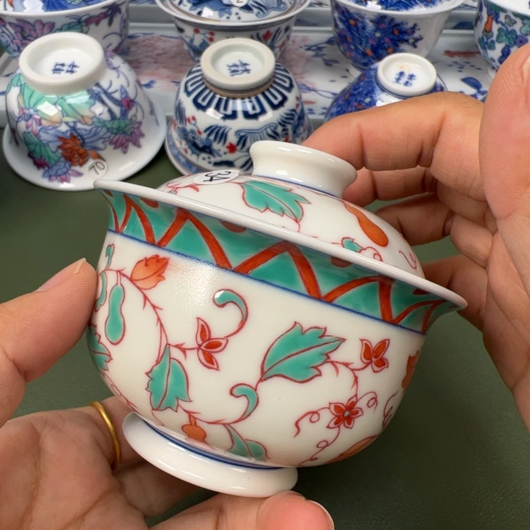 陶瓷景德镇纯手工纯手绘茶具木木34