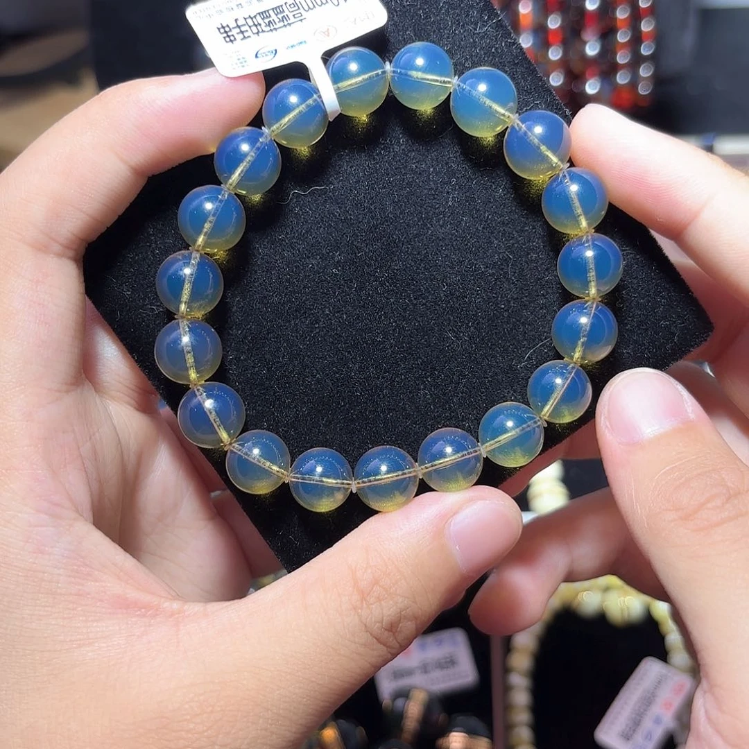 未镶嵌琥珀裸石10mm高蓝手串