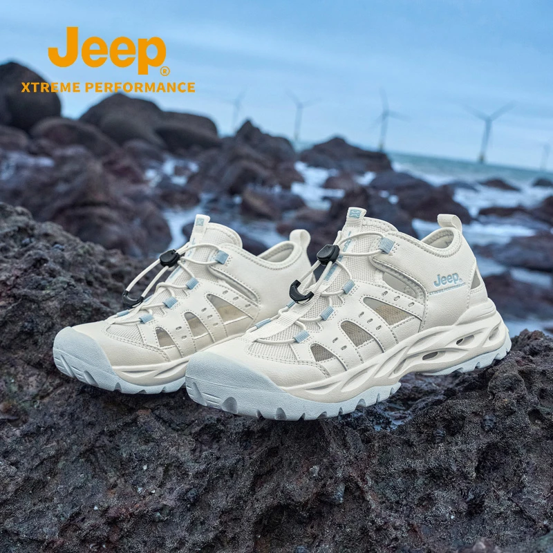 JEEP/吉普女士户外徒步溯溪鞋防滑轻便透气软底涉水凉鞋