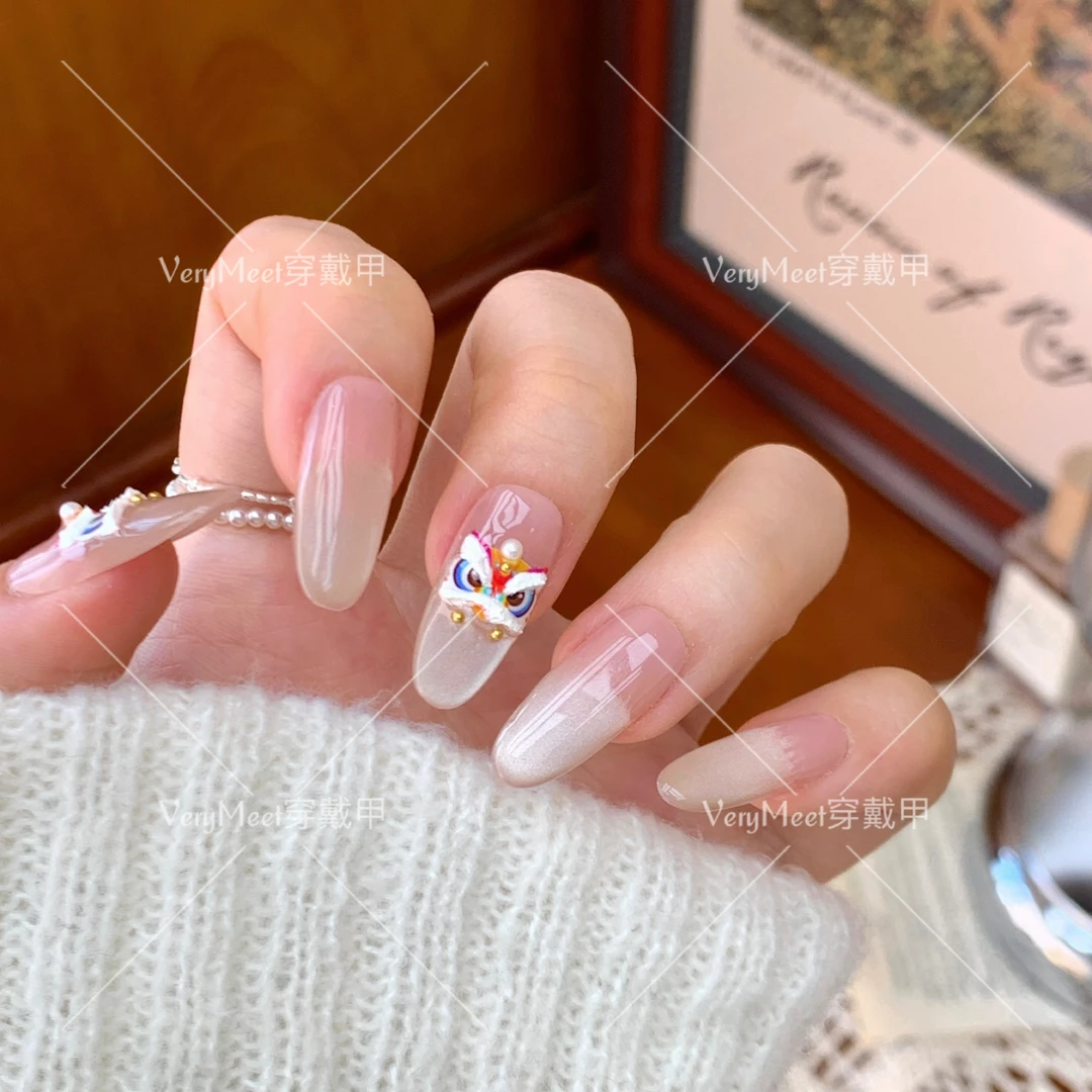 VeryMert穿戴甲新年醒师过年甲立体捏胶半截猫眼美甲L25&L26&L113