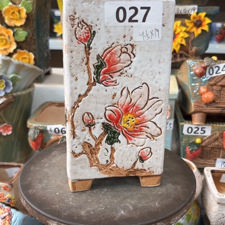 紫砂花盆粗陶材质多肉花盆