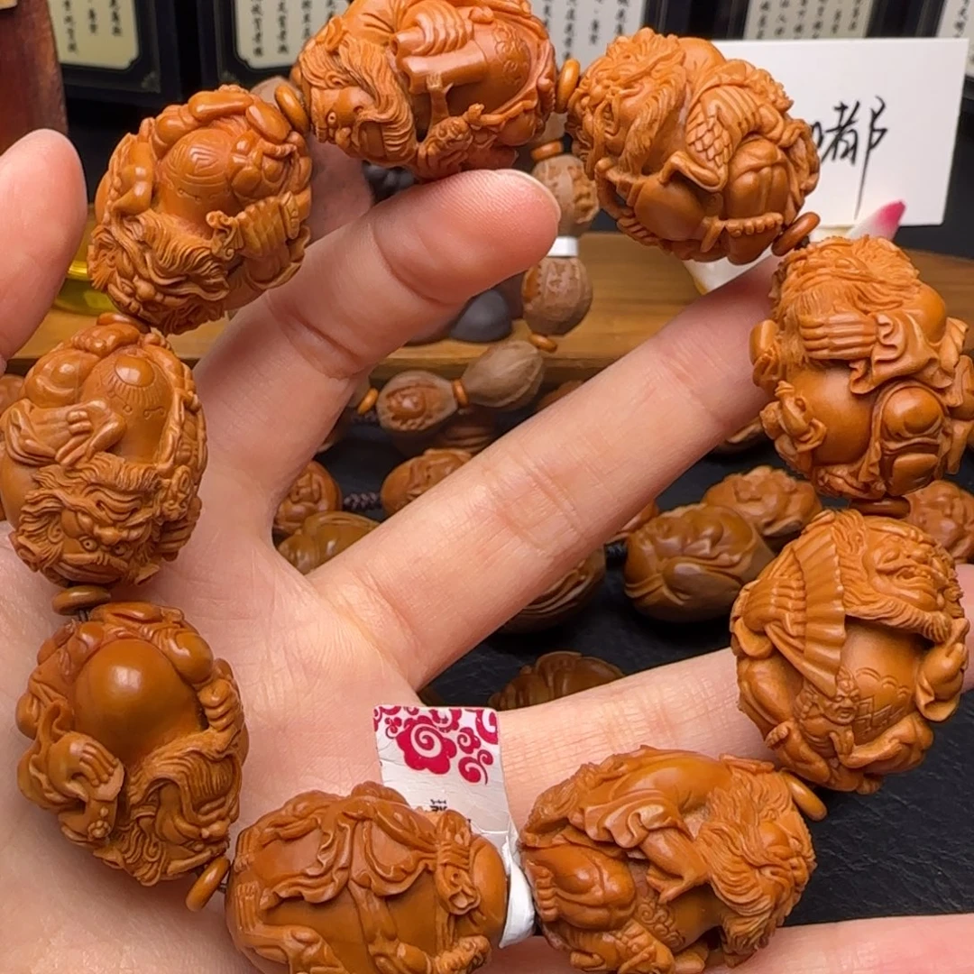 橄榄核手串/手链瑞兽小鬼钟馗