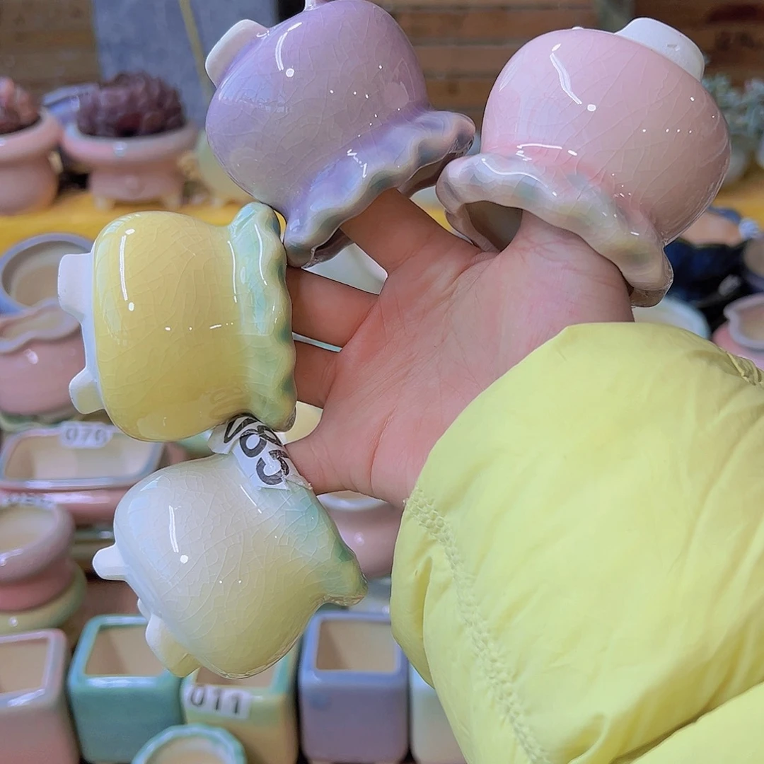 红陶陶瓷花盆当场满12包邮