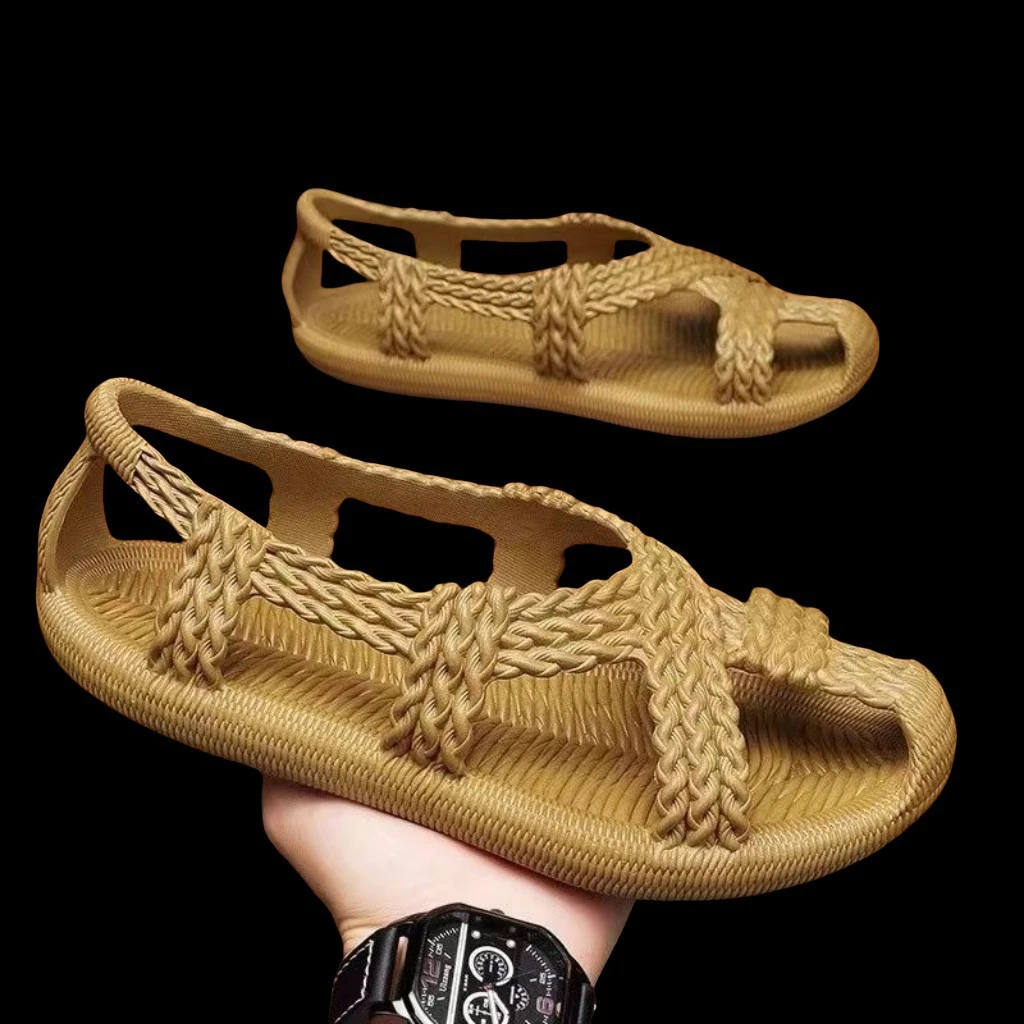 【井冈山草鞋】夏季舒适透气软底镂空洞洞拖鞋休闲百搭复古凉鞋-M