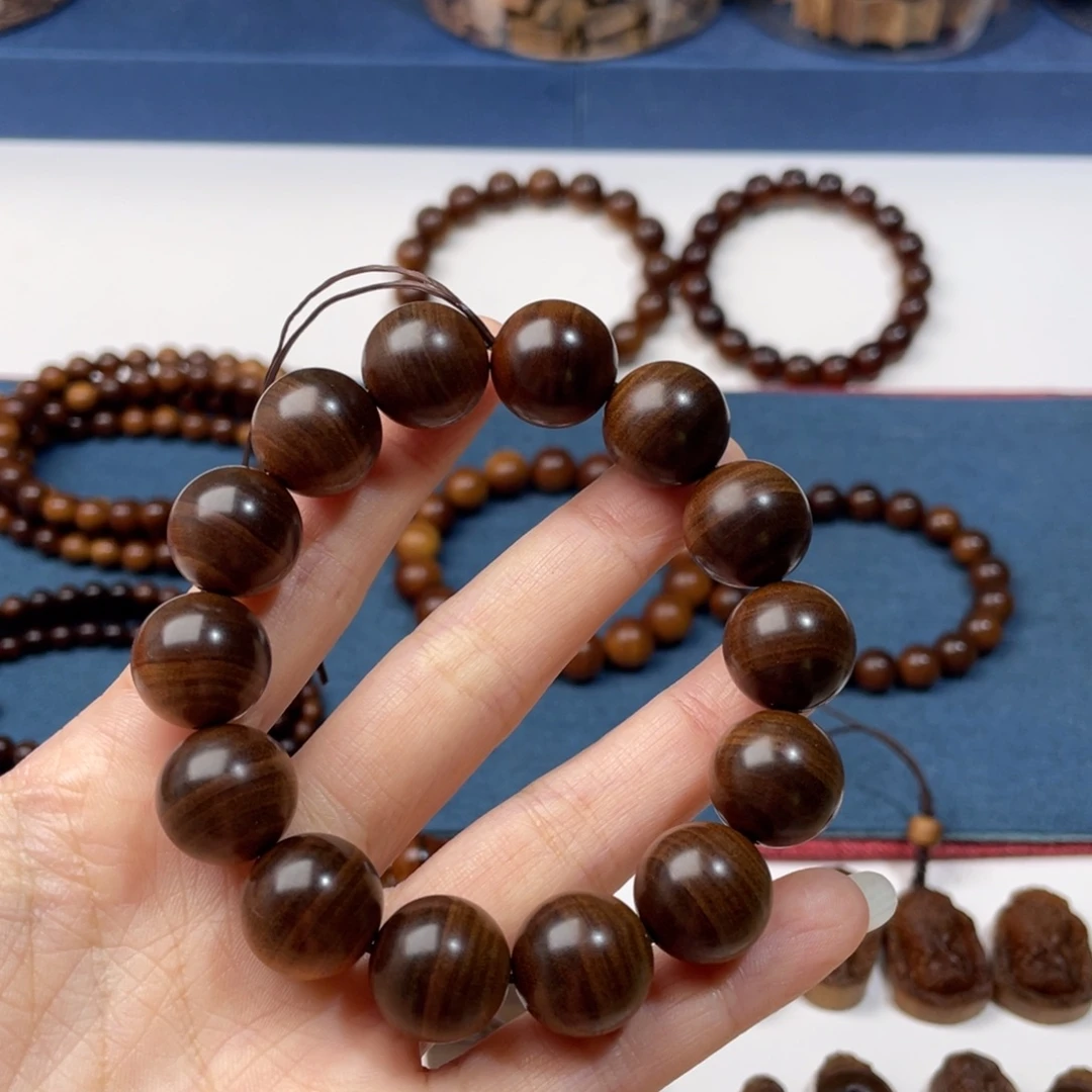 檀香木手串/手链印度老山檀香焦糖香1.5