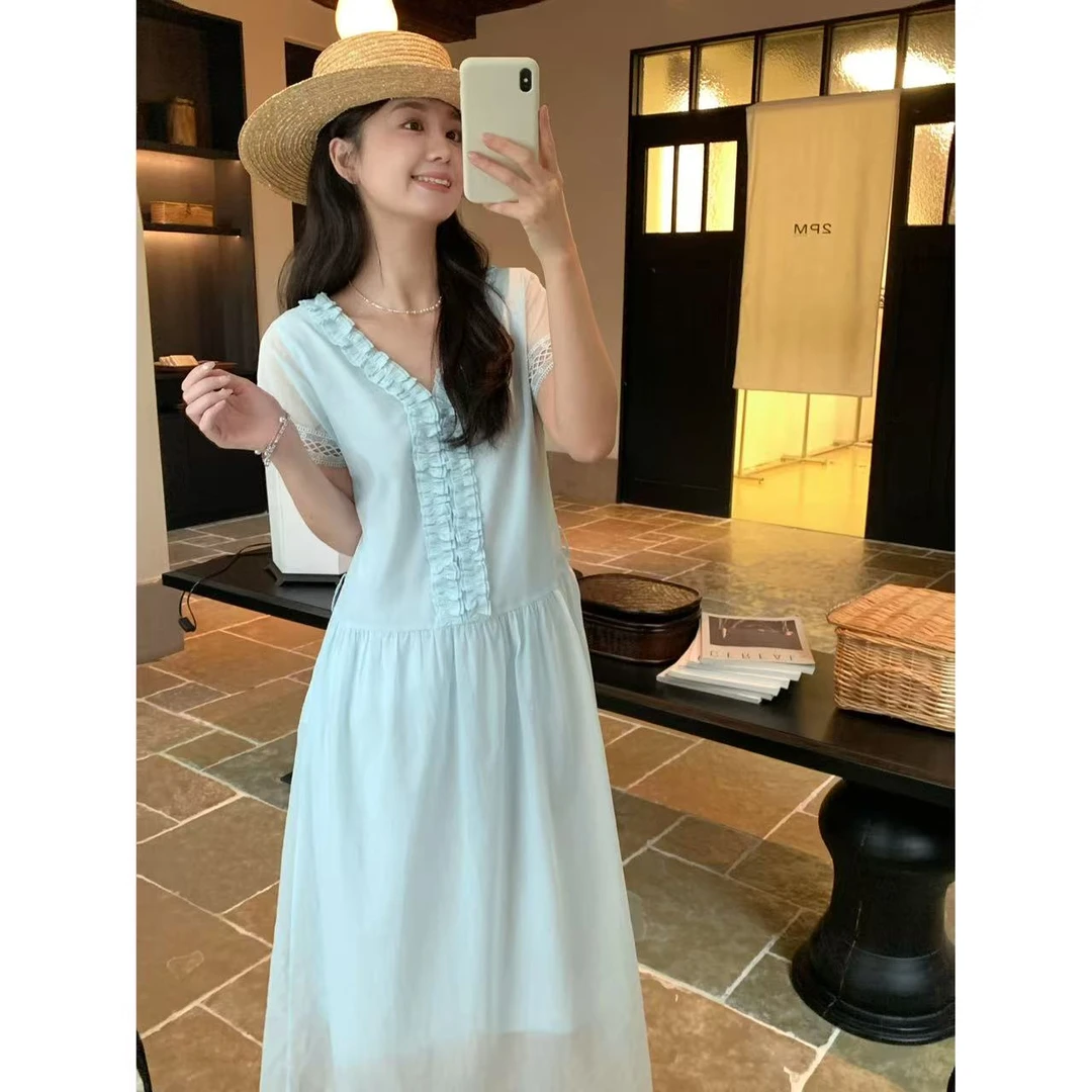 LaceyDitto2025 6/13【阿尔勒花园】法式朦胧雾感正反两穿连衣裙