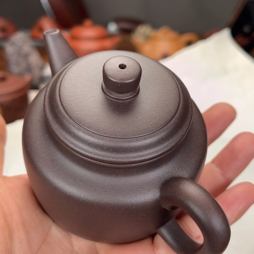 紫砂茶壶红***头半手工制作170cc