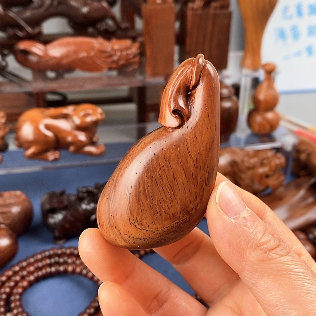 把件黄花梨/降香黄檀老料钱袋