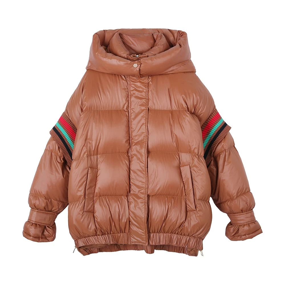 【珀嫚服饰】2024冬季新款时尚百搭连帽宽松设计感羽绒服24-342-072