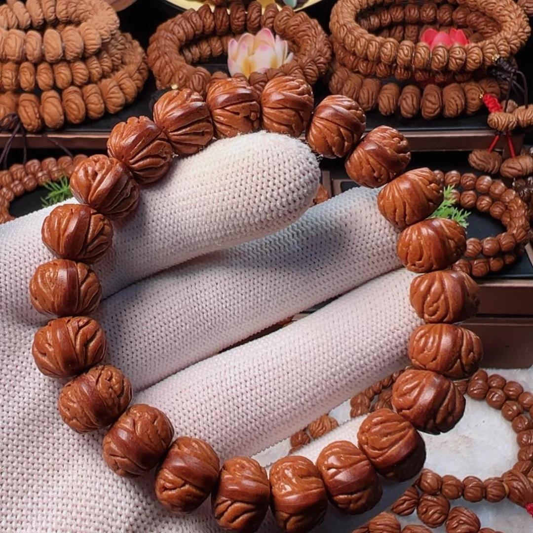 桃核手串释*13野生火麒麟