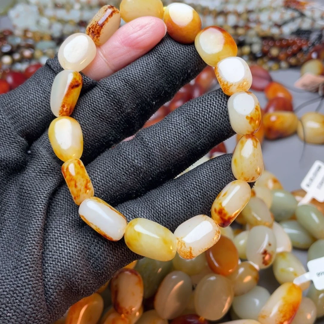 和田玉未镶嵌手链