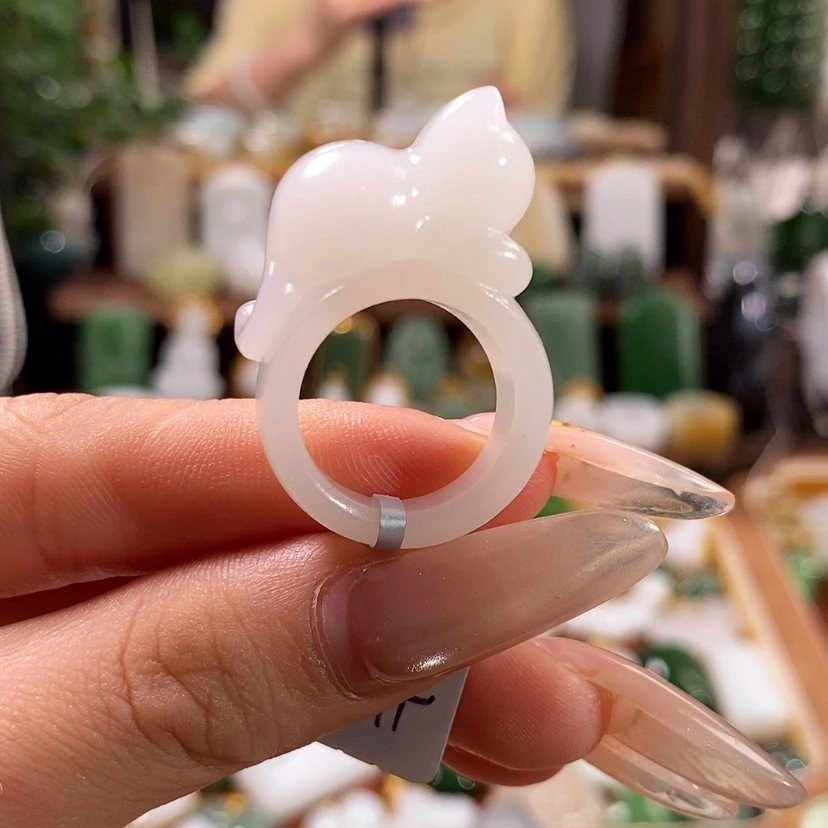 【闪购商品】和田玉未镶嵌吊坠(不含链)无****戒指17.5内径