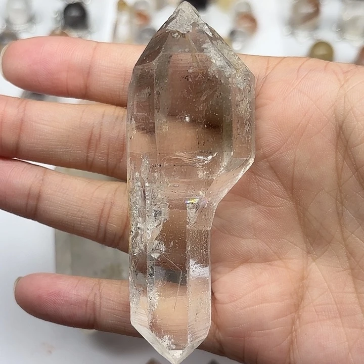 未镶嵌水晶颈饰水胆权杖浅茶闪灵钻83mm+