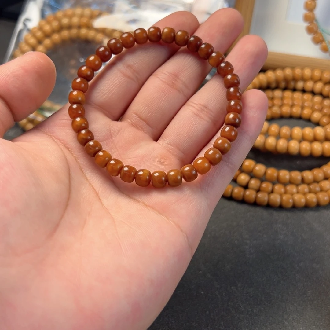 龙眼菩提吊坠恭***爷龙脊全玉化7×6老型单圈