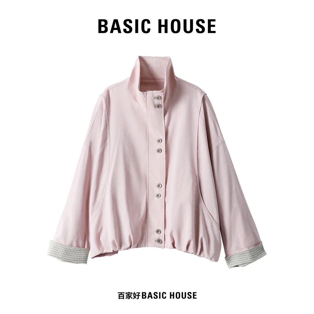 Basic House/百家好2025春季新款系扣设计感时尚显瘦外套2612YY