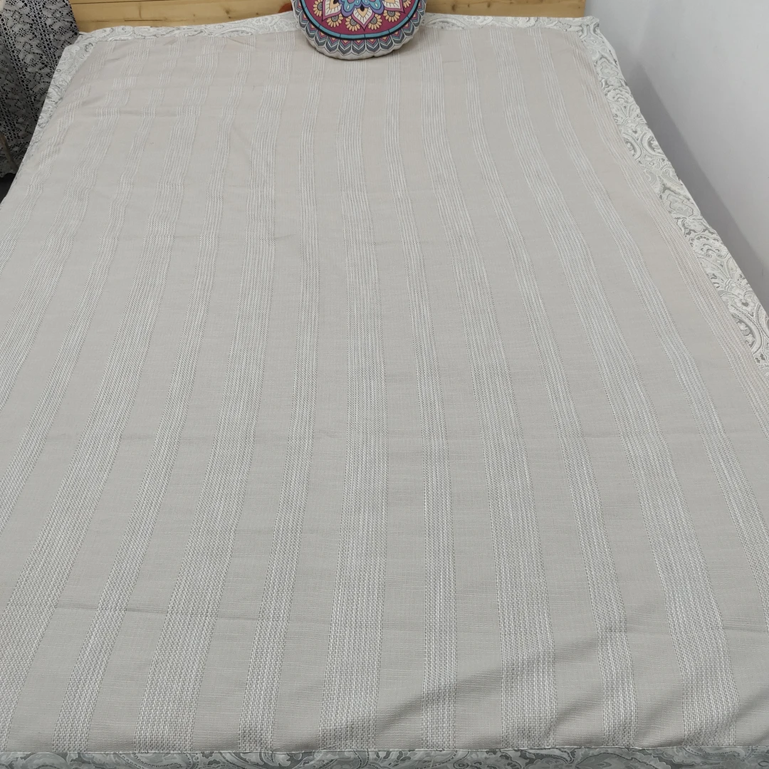 DZ194原麻色色织盖毯150*200cm