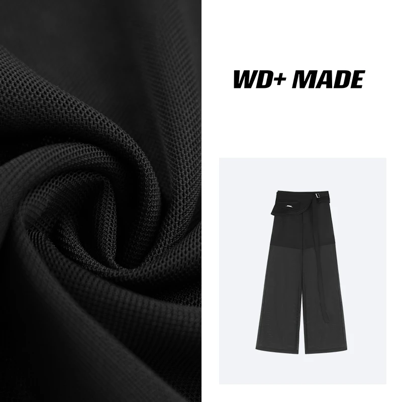 时尚街头风欧美风直筒高腰春垂感运动裤阔腿宽松休闲裤