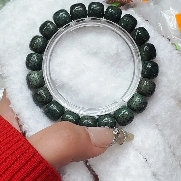 星月菩提手串326高端满绿星月菩提12桶单圈