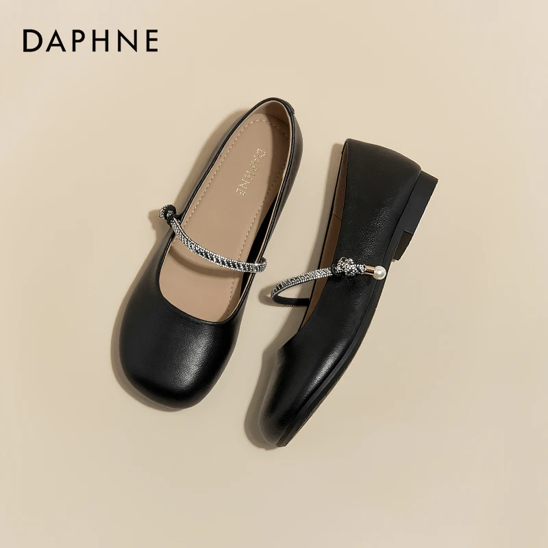 达芙妮英伦风玛丽珍鞋女2025春季新款潮流小众小皮鞋软底浅口单鞋