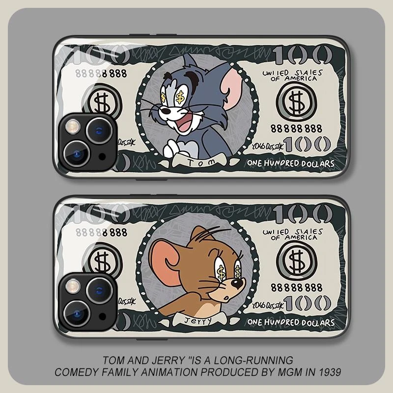 适用猫和老鼠个性苹果16高级感iphone15promax情侣14plus卡手机壳