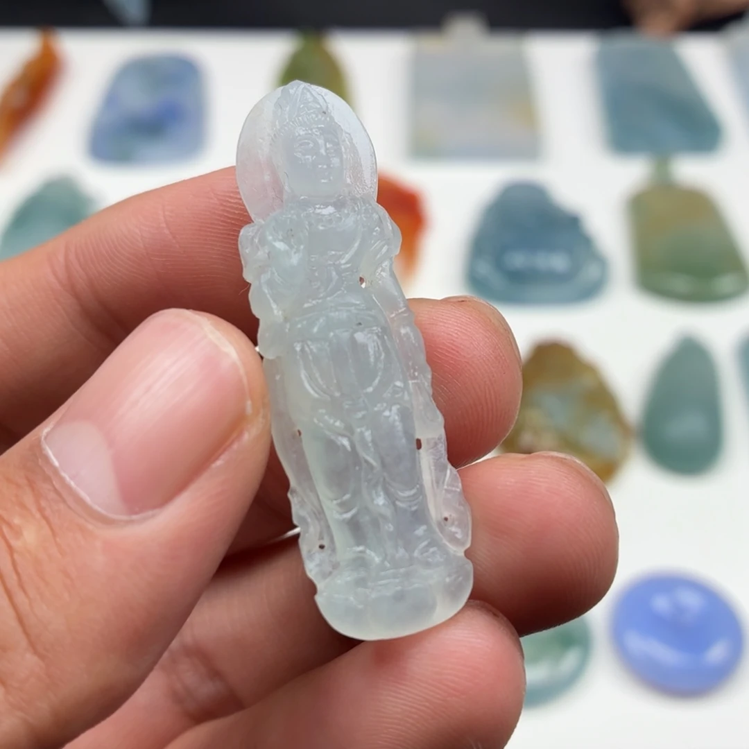 定制翡翠未镶嵌站观音